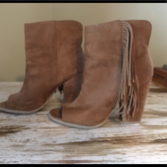 Brown (DV) Dolce Vita fringe booties - Picture 3 of 5
